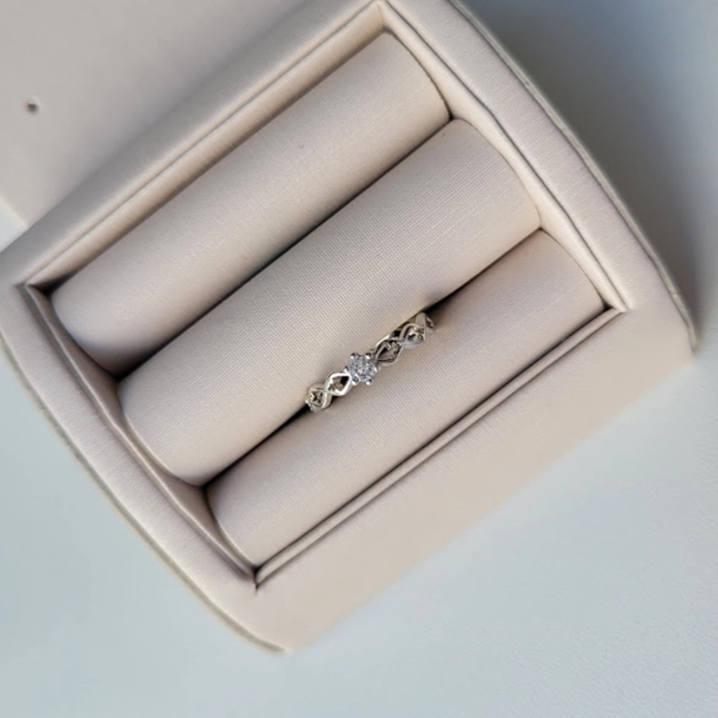 Anel Trançado Cristal