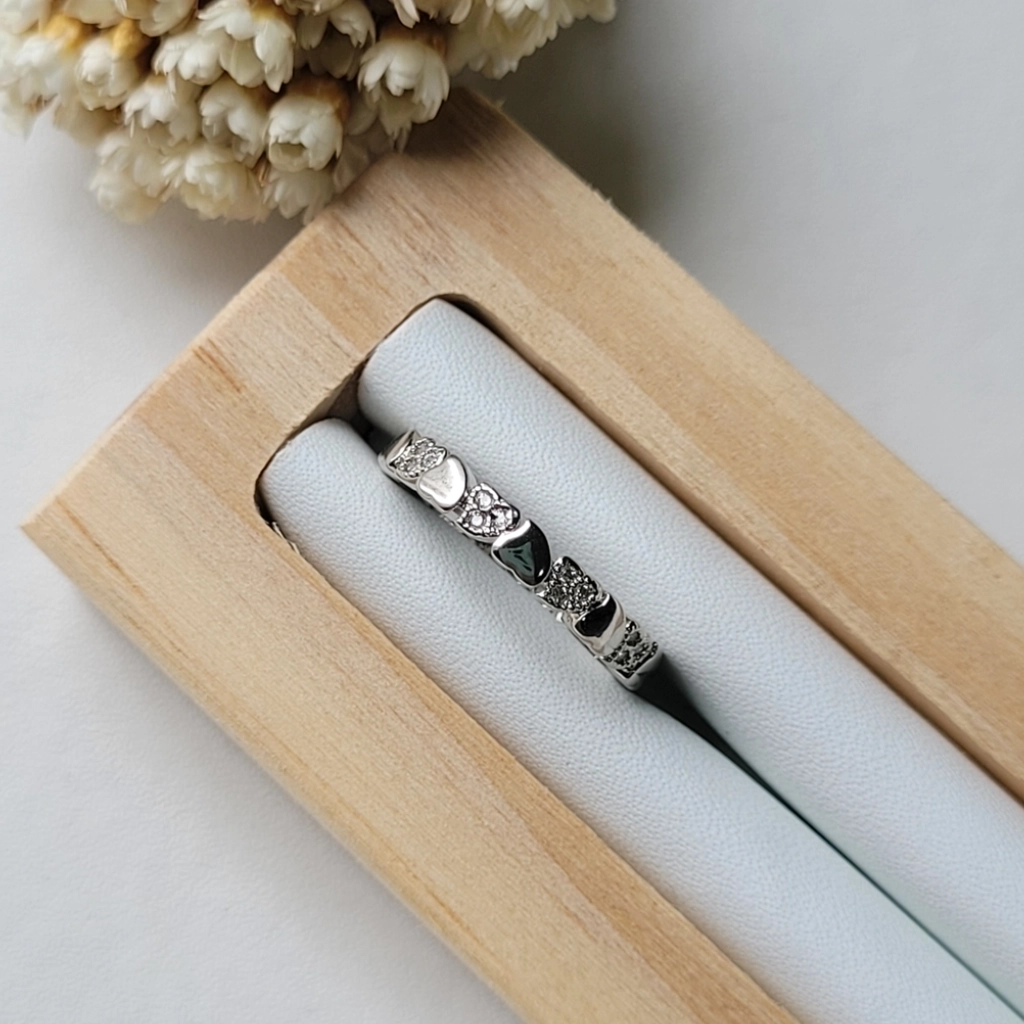 Anel Coração Cristal