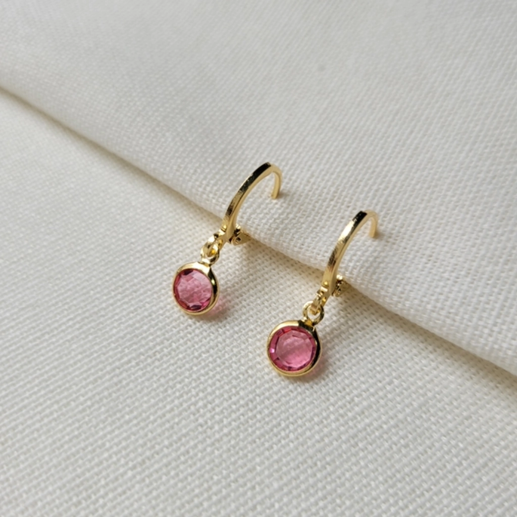 Argola Click Círculo Pink