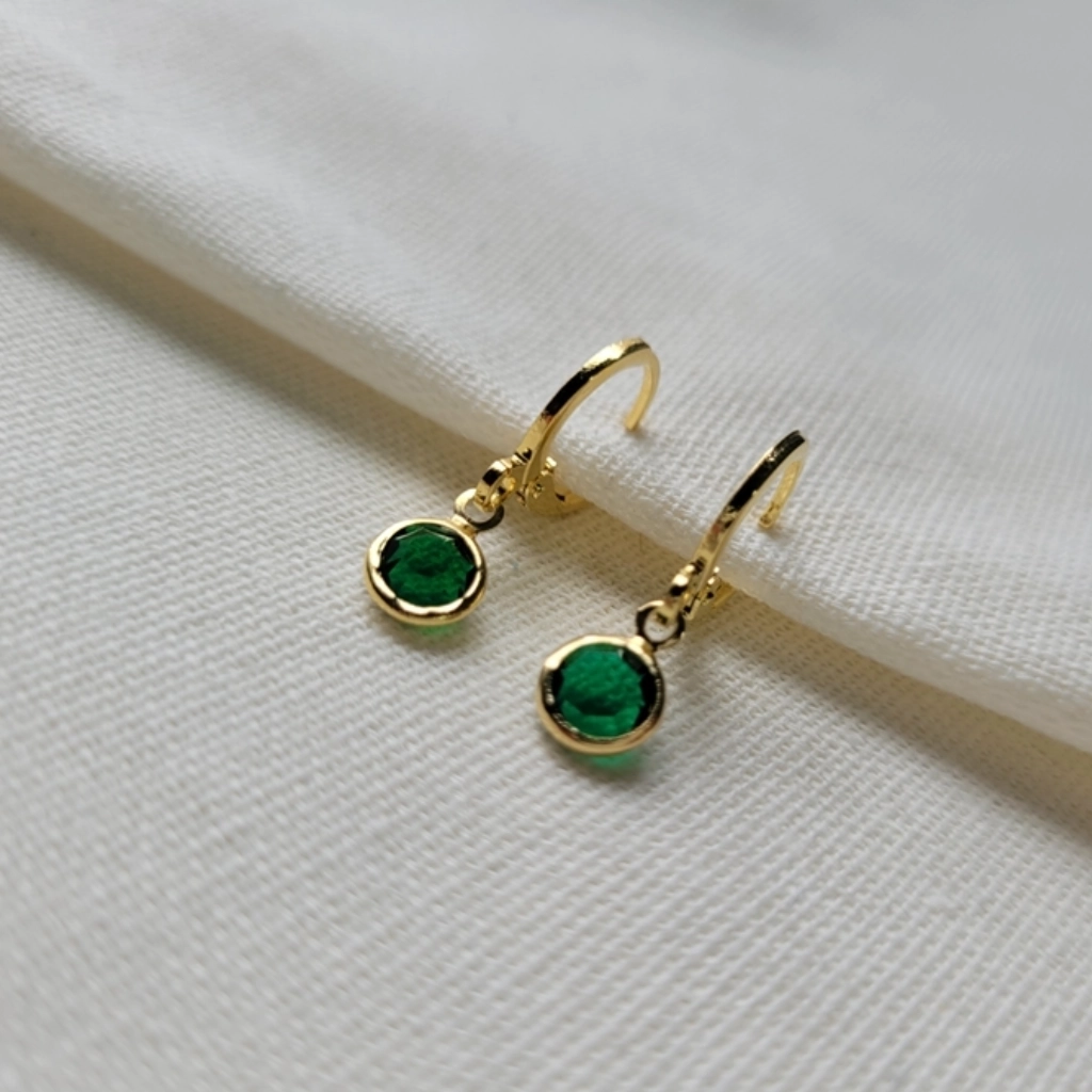 Argola Click Círculo Verde