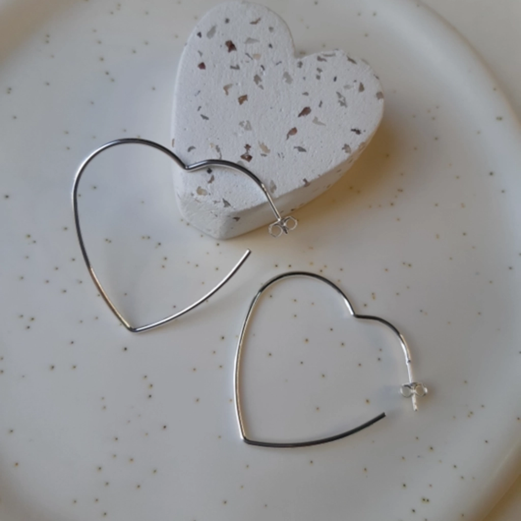 Argola Coração Liso