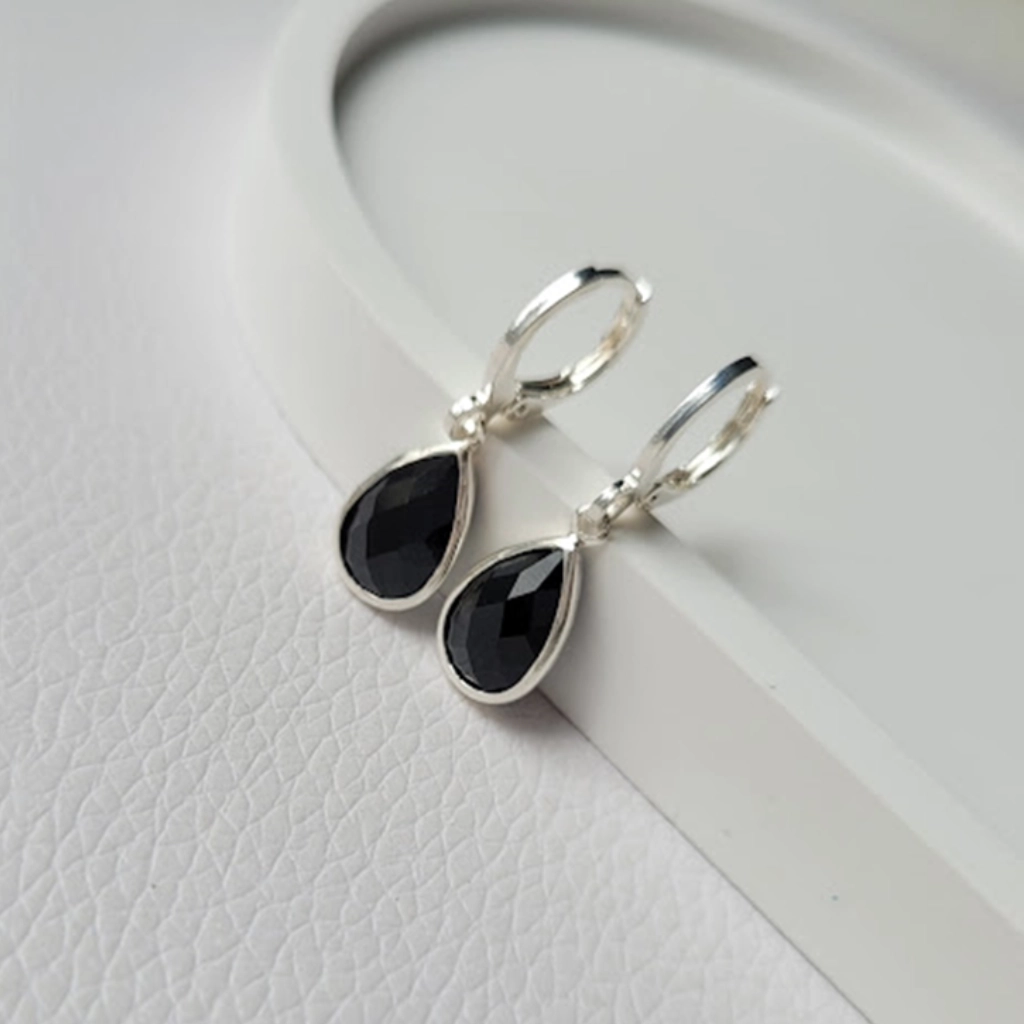 Argola Click Gota Preta