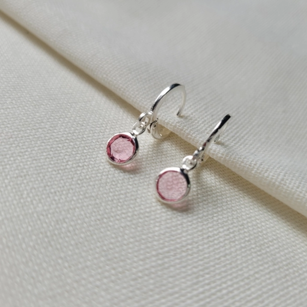 Argola Click Círculo Rosa