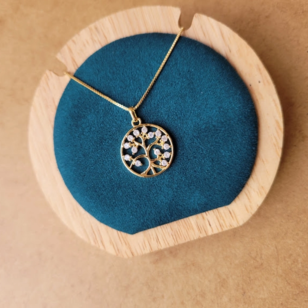 Colar Círculo Árvore da Vida Cristal