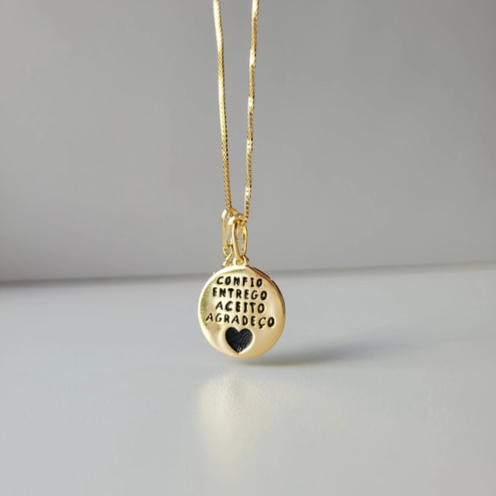 Colar Círculo com Mensagem