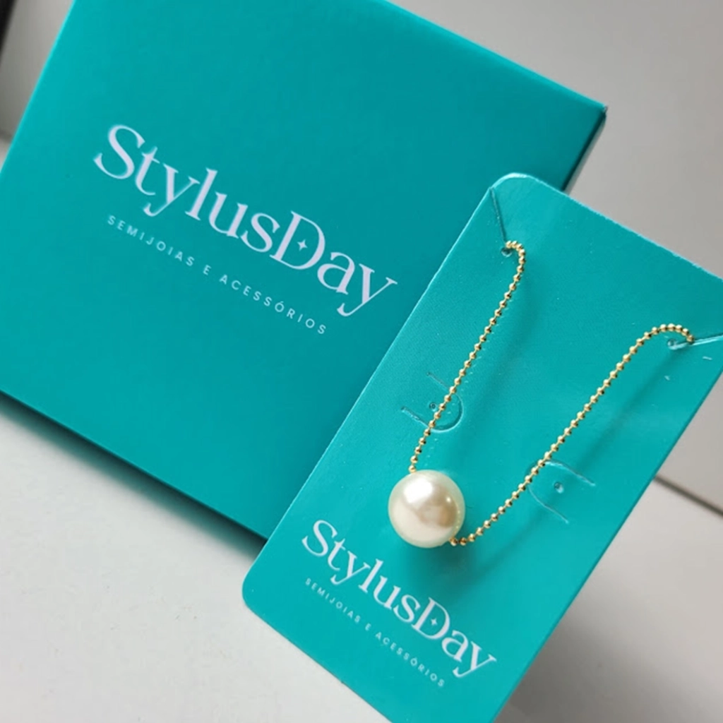 Colar Corrente Bolinha e Pérola