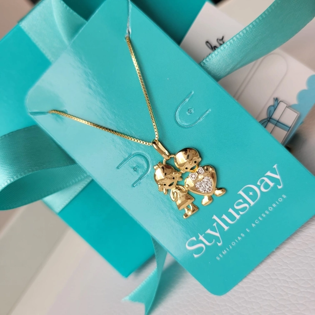 Colar Filhos (Casal) Cristal