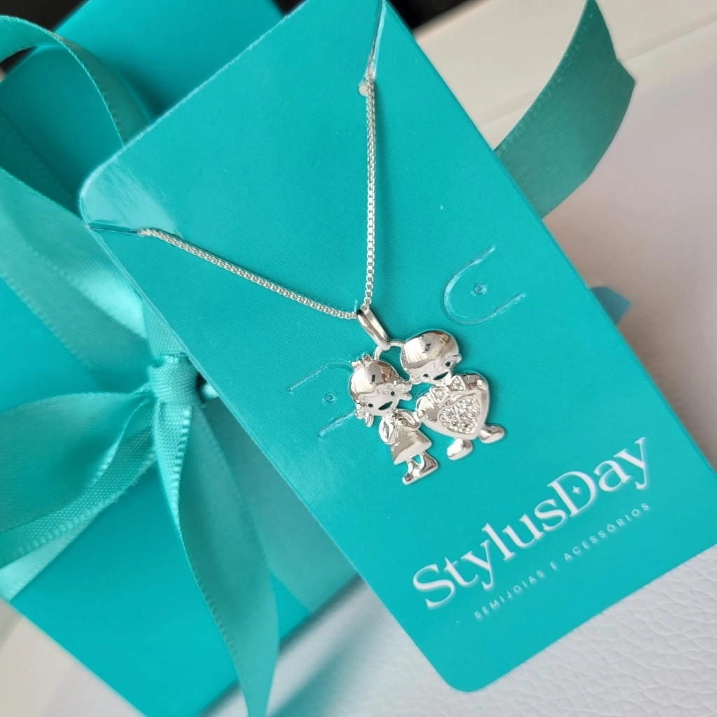 Colar Filhos (Casal) Cristal