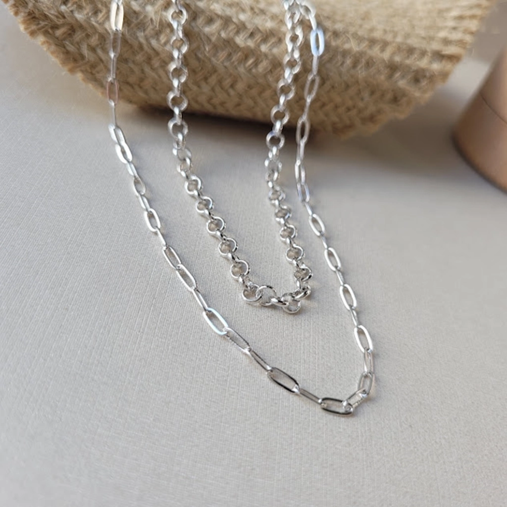 Colar Duplo Corrente Elos