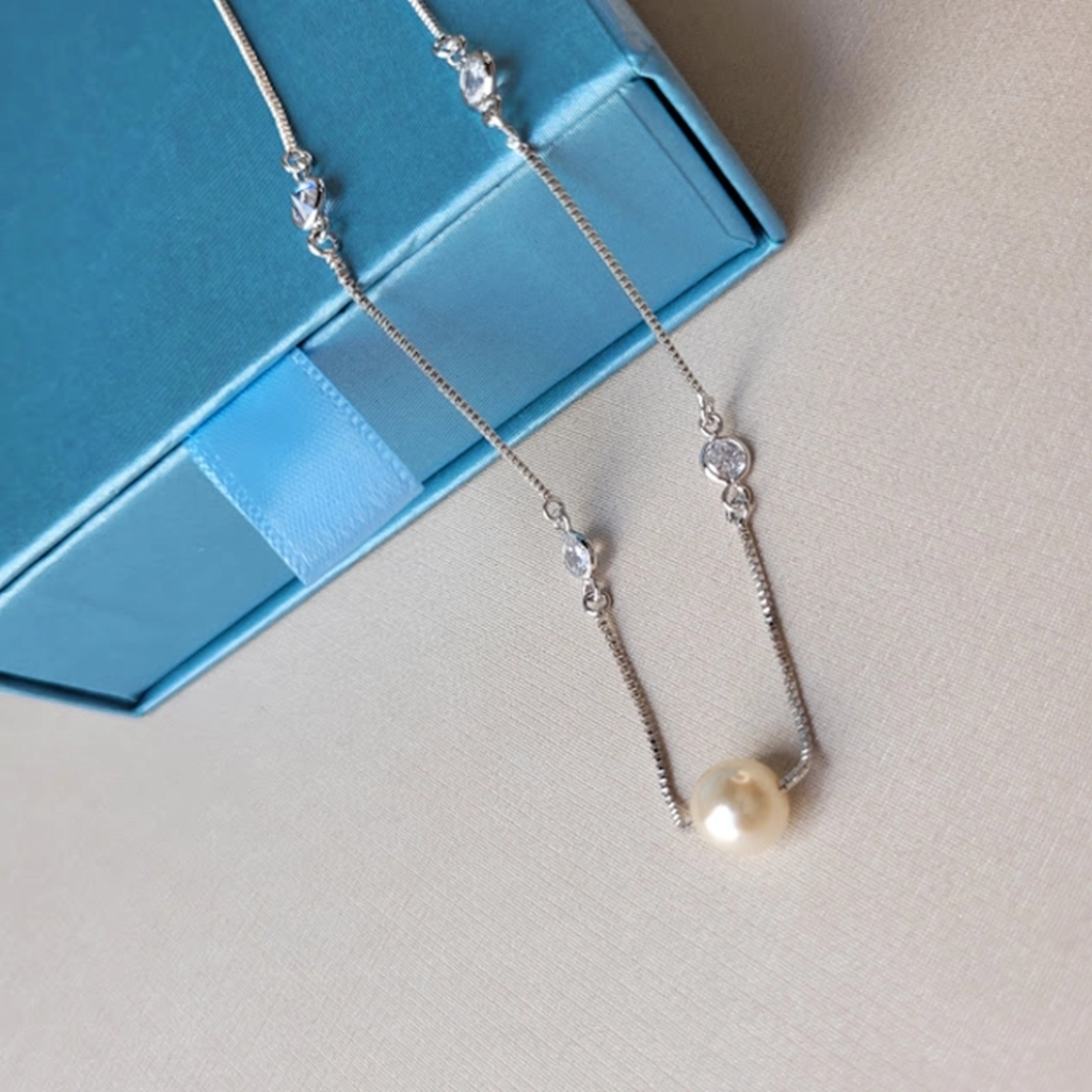 Colar Ponto de Luz e Pérola