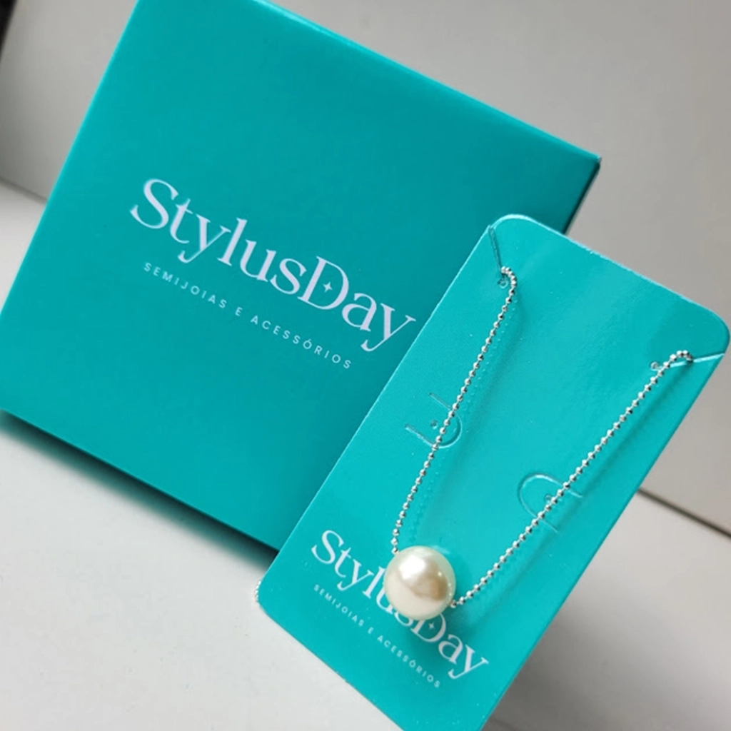 Colar Corrente Bolinha e Pérola