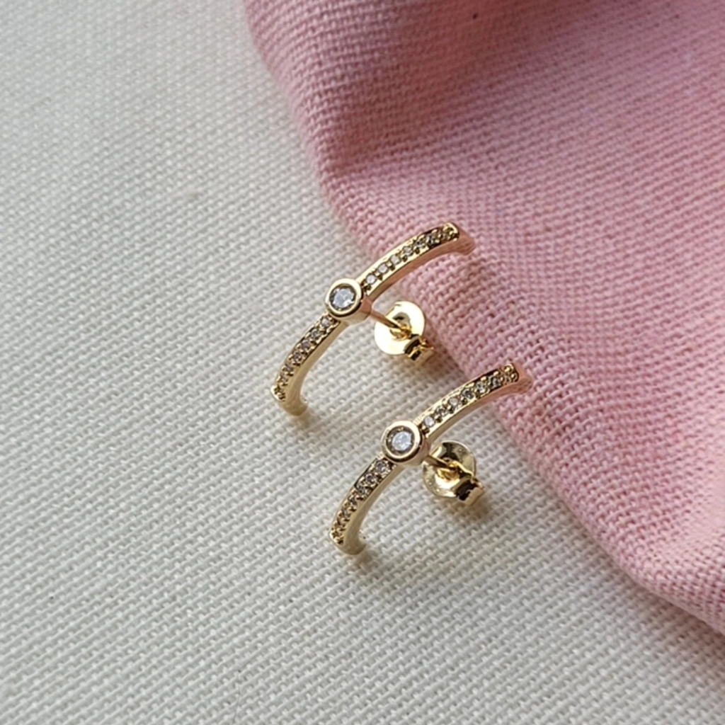 Ear Hook Ponto de Luz Cristal