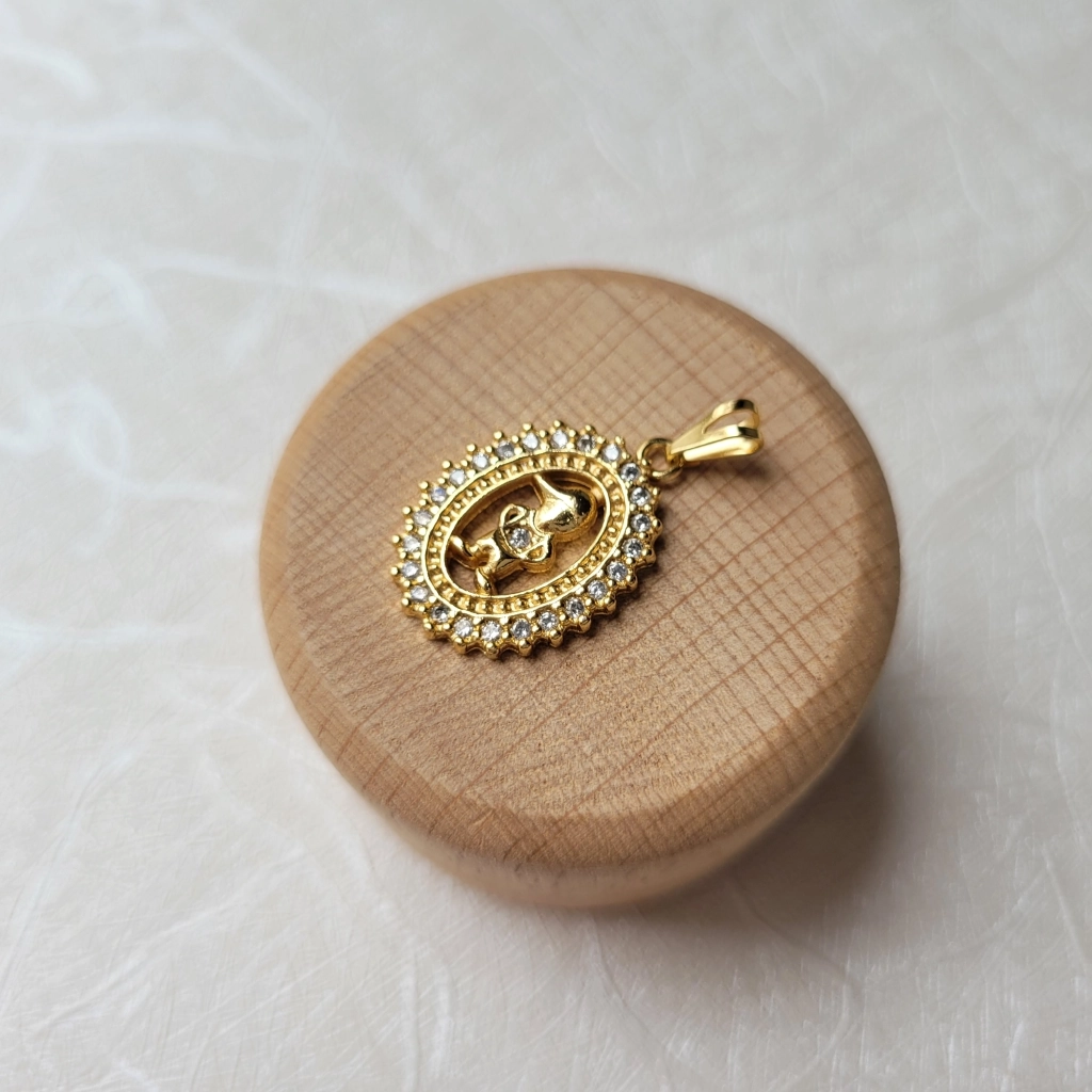 Pingente Mandala Oval Menino