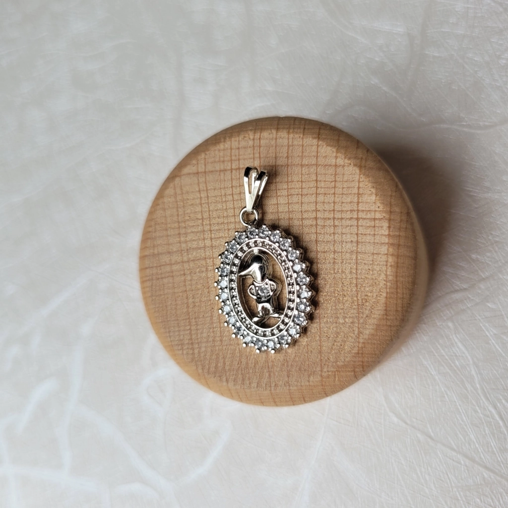 Pingente Mandala Oval Menino