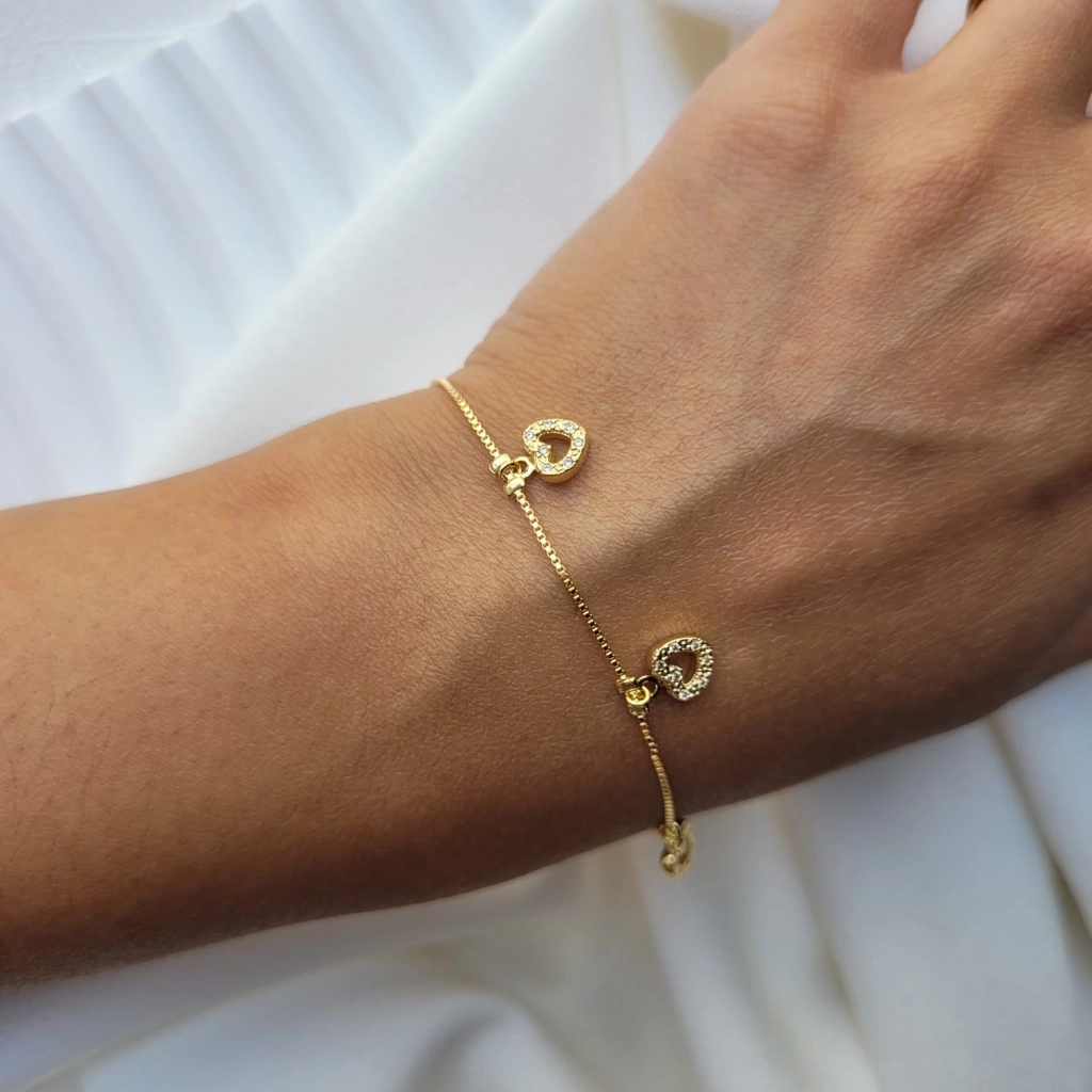 Pulseira Coração Zircônia