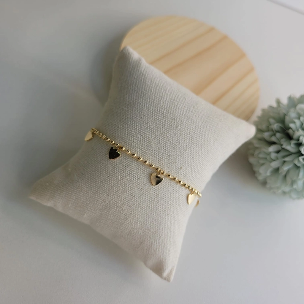 Pulseira Bolinha com Coração