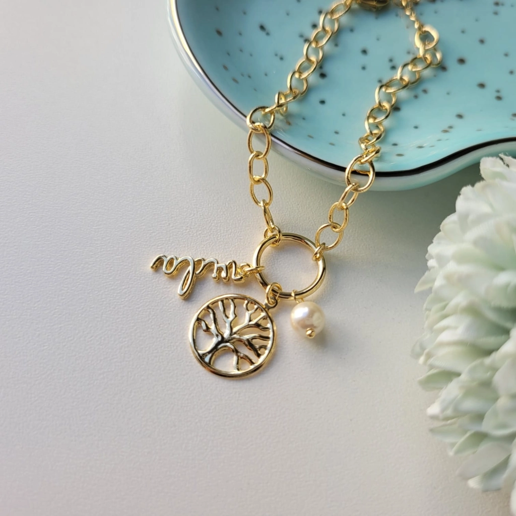 Pulseira Árvore da Vida Pérola