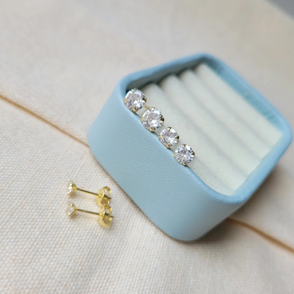 Trio de Brincos Círculo Cristal