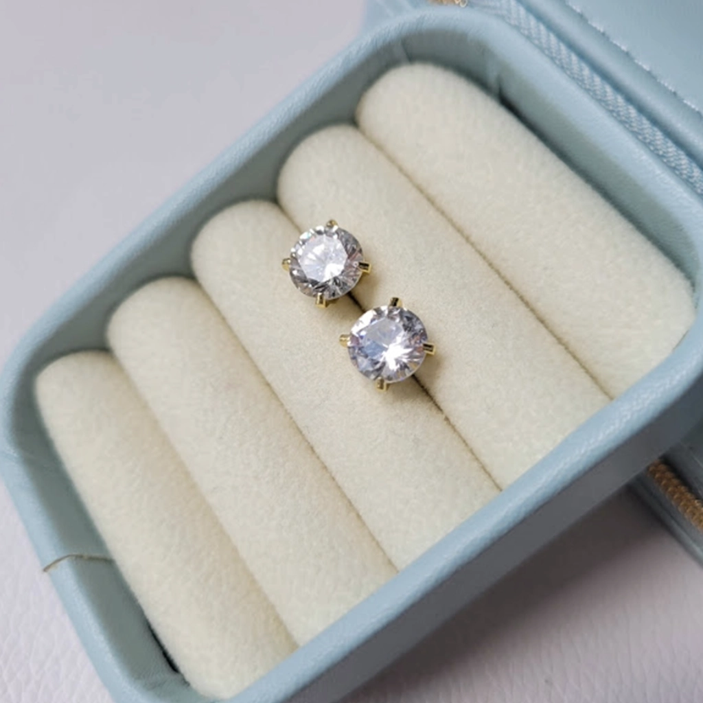 Brinco Círculo Cristal