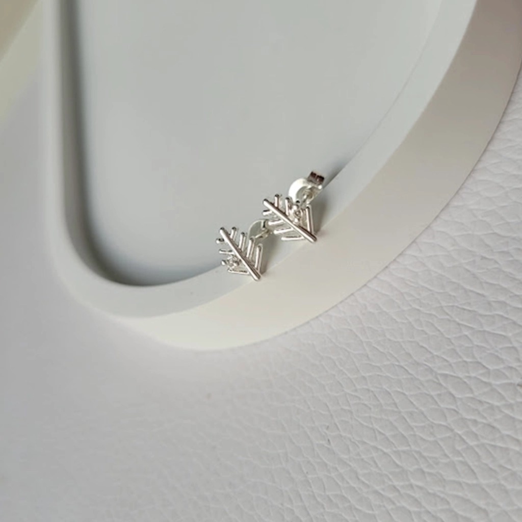 Brinco Folha Cristal