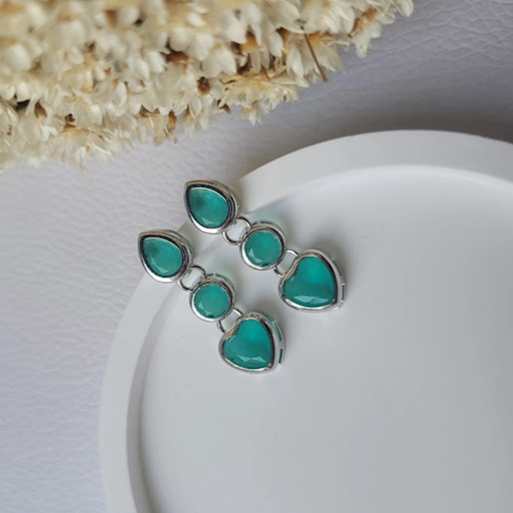 Brinco Fusion Turmalina Azul