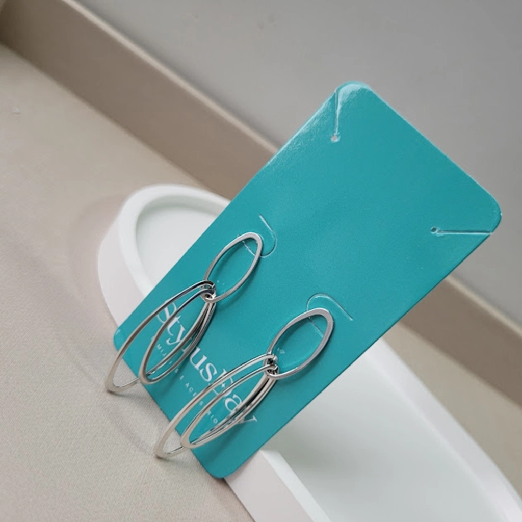 Brinco Duplo Oval Liso